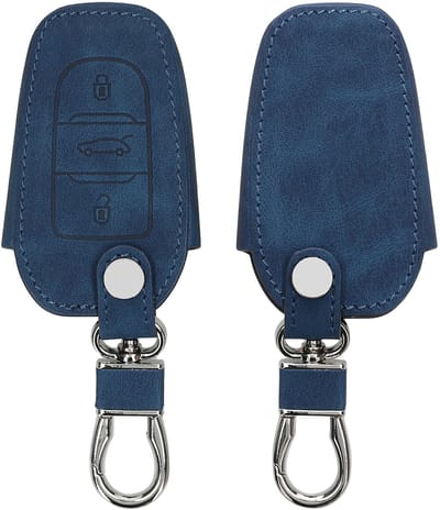 kwmobile sleutelcover compatibel met Peugeot en Citroën - Donkerblauw
