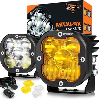 LED Pods - Offroad Lichten - Veilig Rijden - Combo Spot Flood - 3 Inch - Geel Wit