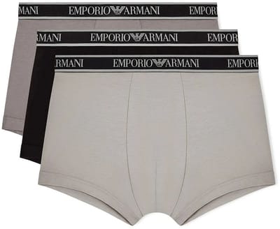 Emporio Armani Em000259_af20669 Boxers 3 Eenheden Zwart,Grijs S Man