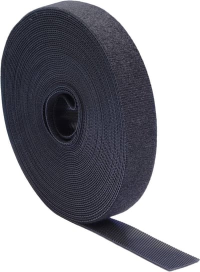 Quadrios 23CA191 Klittenband Om te bundelen Haak- en lusdeel (l x b) 10 m x 20 mm Zwart 10 m