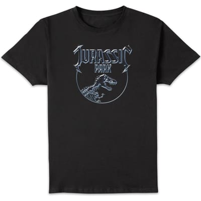 Jurassic Park Logo Metal Men's T-Shirt - Zwart - 5XL