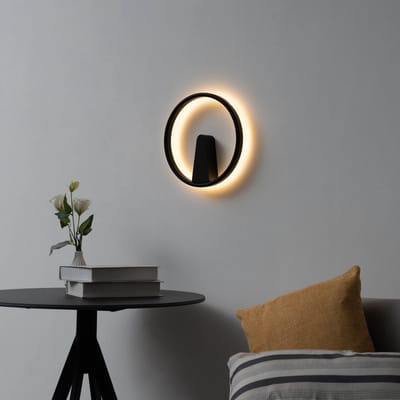 Kosilum - Scott - Wandlamp - Zwart - Metaal, aluminium en acryl