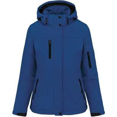 Kariban Gewatteerde softshell damesparka met capuchon K651 - Dark Royal Blue - XS