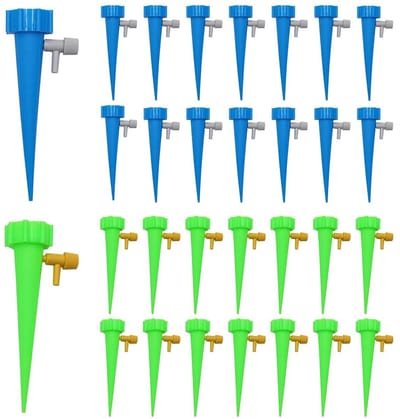 Zeynomax - Druppelirrigatie - Zelfbewaterende punten - Verstelbaar systeem - Blauw en groen - Automatische irrigatie - Geschikt voor binnen en buiten