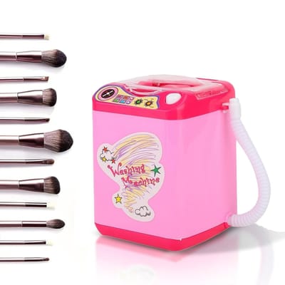 Shopcentral - Mini Portable Wasmachine - Snel en Efficiënt - 2 Kilogram - Voor Make-up Kwasten - Dehydratie Functie - Handig en Compact