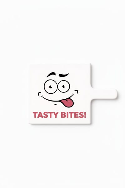 Tasty Bites Keramische Tegel – Grappig Tong Uit Gezicht Wanddecoratie Cadeau voor Keuken en Foodies