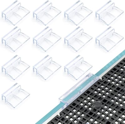 6mm 12 Stuks Acryl Aquarium Dekselhouders Verstelbare Bevestigingen voor Frameloze Aquaria met Montagebasis