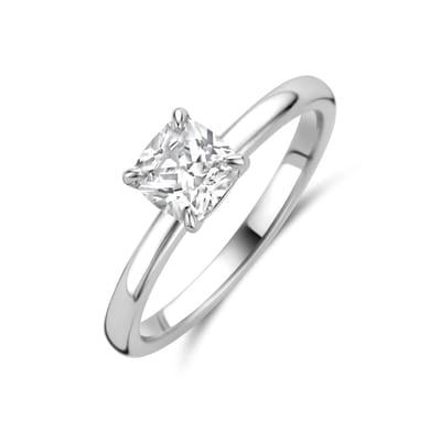 Zilveren Gerhodineerde Ring met Zirkonia 1341381 – 925 Zilver