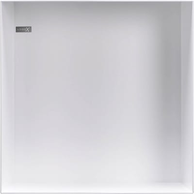 Looox Colour BoX inbouwnis - 30x30x10cm - RVS Wit mat