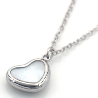 Dames Ketting - Zilver - Hart Design - Roestvrijstaal (RVS) - 45CM – valentijn – cadeau