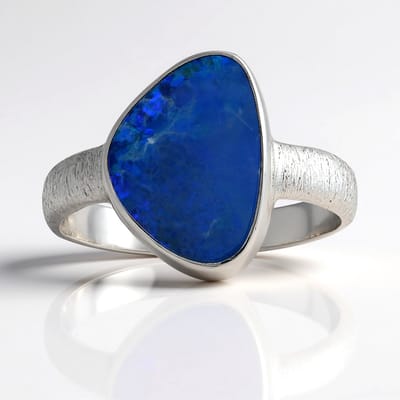 Cavill - Zilveren ring - 925 Sterling zilver - 2,8 ct Opaal Doublet fancy slijpsel - Monosono collectie - Bezel-zetting elegant design