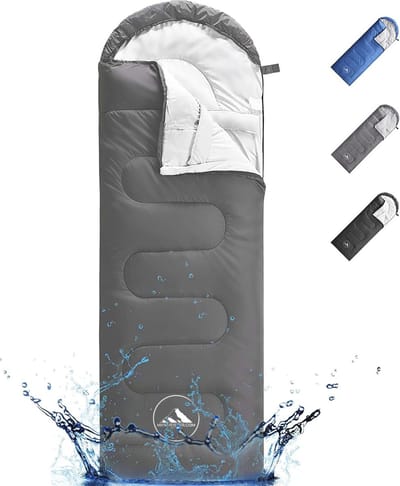 Comfortabele Mummie-slaapzak voor Buiten - Ideaal voor Kamperen en Trekking - 220 x 75 cm, Warm en Compact - Blauw