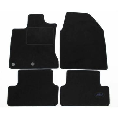 Zwarte Velours Vloermat - J&J AUTOMOTIVE - Nissan Qashqai J10 - Op Maat Gemaakt - Antislip - Waterdicht