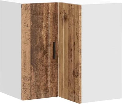 Keukenkast Hoek voor Bovenkast Opslagruimte in Oud Hout Kleur