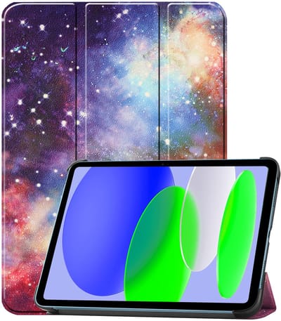 Hoesje Geschikt voor Apple iPad A16/A18 (2025/2026) - 11 inch (11e & 12e generatie) - Dun & Stevig - Trifold Bookcase - Hard Cover - Hardcover Book Case - Tablet Hoes - Galaxy