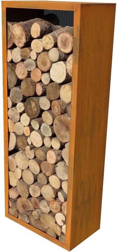 GardenMaxX Houtopslag Woodstore 150x60cm - Cortenstaal