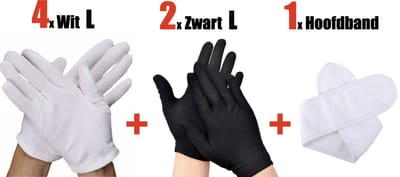 6 Stuks/3 Paar Witte Katoenen Handschoen L - Katoenen Handschoen Wit – Munt Handschoen - Gezondheidszorg - Ziekenhuis - Beauty Center - Kapper - Jewelry - eczeem - allergie – juweliers – Handschoenen 100% Katoen maat L