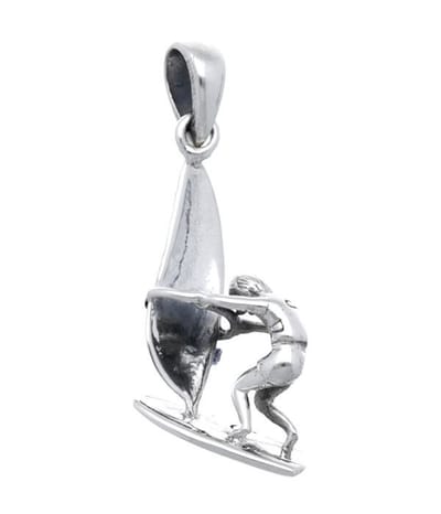 Zilveren Windsurfer kettinghanger