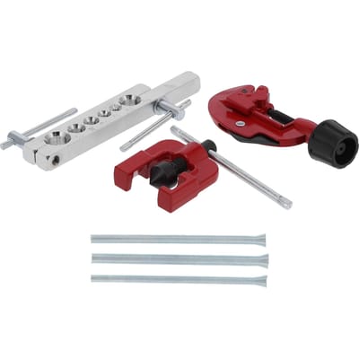 Kit d'outil d'évasement 6 pièces Évaseur de tube Alésoir à ressort Coupe-tube pour tuyau/tube en cuivre CT?8012