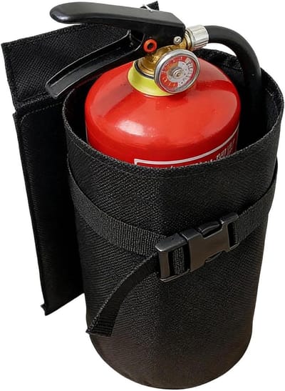 Brandblusser Houder - Veiligheid Apparatuur - Voertuig Veiligheid - Gereedschapsloze Installatie - 29 cm - Zwart