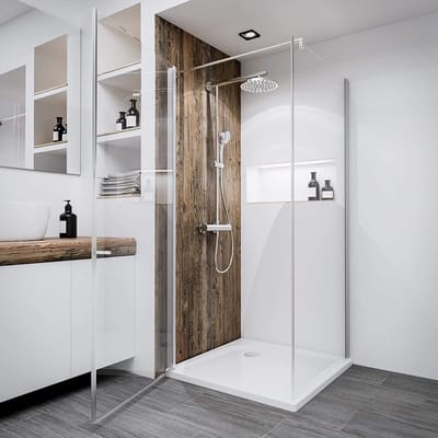 Schulte douchecabine - BREMEN 90x90x190 - draaideur en zijwand - 6mm transparant veiligheidsglas - alu