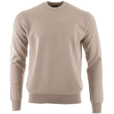 Paul & Shark Trui Shark Tag Summer Wool Crewneck Licht Zand / male
