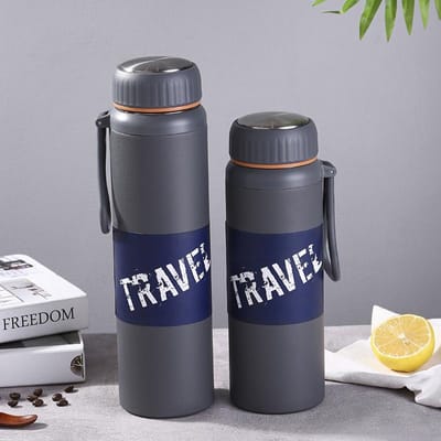 Gourde Space avec Filtre à Thé Dragonne Acier Inoxydable Thermos Sportif Tasse 800ml