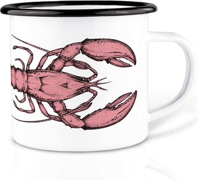 Ligarti Handgemaakte emaille mok kreeft 300ml