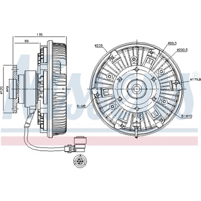 Koppeling, radiatorventilator NISSENS 86077