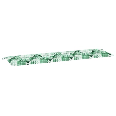vidaXL - Bank - Kussen - Oxford - Stof - Bladpatroon - 180 - x - 50 - x - 3 - cm