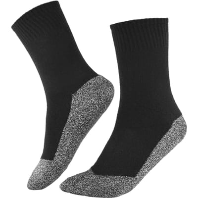 1 Paar Compressiekousen Aluminium Vezel Warme Sokken Dames Heren Winter Thermische Sokken voor Skiën zwart