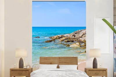 Behang - Fotobehang Strand - Zee - Tropisch - Zomer - Breedte 195 cm x hoogte 300 cm