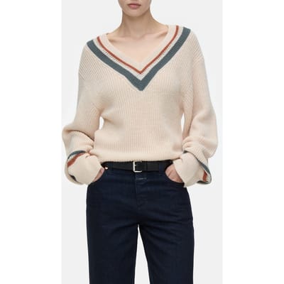 Closed Deep V-neck Knits Albicocca Size: XXS | Sweaters Outlet | Dames | Beige