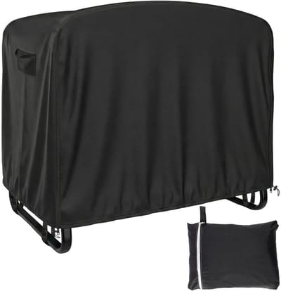 Trampoline Afdekking - Beschermhoes Outdoor - Bescherming Buiten - Waterdicht Oxford Weefsel - 183 m Rechthoekig - Zwart