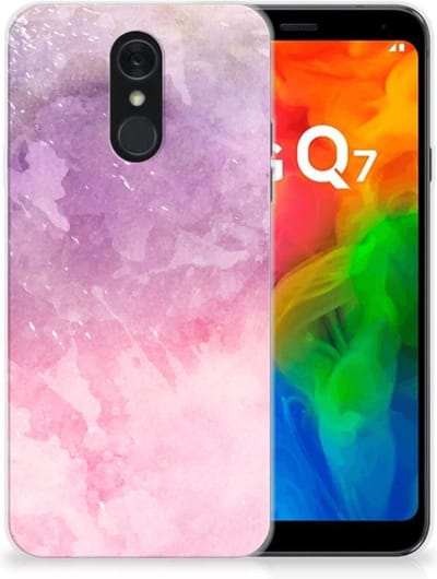 Hoesje maken LG Q7 Pink Purple Paint