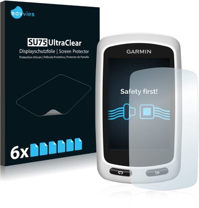 Savvies - Screenprotector voor Garmin Edge Touring Plus - Folie Beschermfolie transparant 6 Stuks