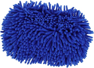Autowasborstel Telescopisch - Dweil Autoreiniging - Auto Poetsen - Zachte Chenillekop - 30X20X4CM - Blauw