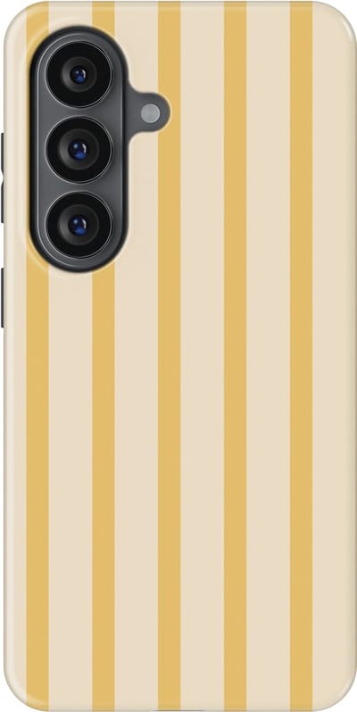 DripCase Gestreept Hoesje Samsung Galaxy S26 | Backcover met Mag | Stripes Motief | Trendy Case Samsung Galaxy S26 met Strepen Vanilla Drop