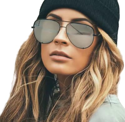 Piloten bril Zilver Zwart - Spiegelglas - Dames Fashion - Zonnebril - Zomer - Bril