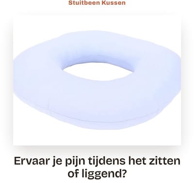 Dailygoods- Zitkussen Orthopedisch - Doorligkussen - Bedpijnbestrijding - Heup Decompressie - Lichtgewicht Katoen - 40 cm