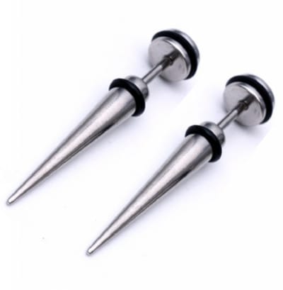 Fake taper- Oorbellen-RVS- 6 mm-Charme Bijoux