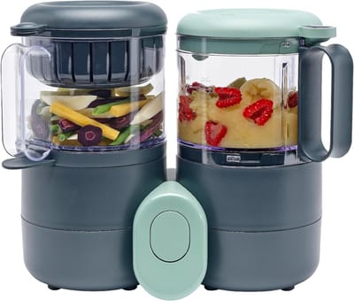 Core® Stoomkoker baby - Baby Stomer en Blender - 4-in-1 Multifunctionele Baby Cooker - Grijs- 35cm x 19cm x 30cm