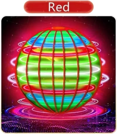 1 Stuk Verbeterde Hover Bal met RGB LED – Magic Flying Orb – Fidget Speelgoed & Zweefbal voor Kinderen, Tieners & Volwassenen – Voor Binnen & Buiten – Rood