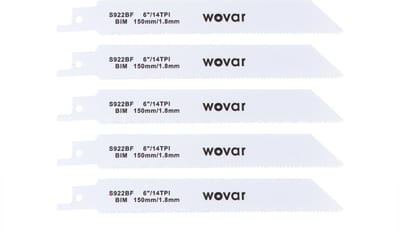 Wovar Reciprozaagbladen metaal 150 mm 922BF | Set 5 stuks