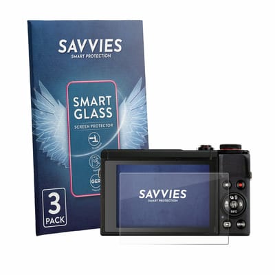 3 Stuks Savvies Screenprotector - geschikt voor Canon PowerShot G7 X Mark III - beschermfolie glas transparant
