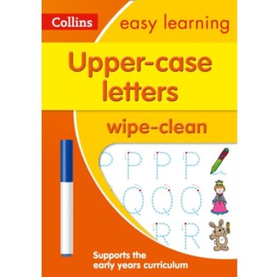Upper Case Letters Age 3-5 Wipe Clean Activity Book - Collins Easy Learning Preschool - Collins Easy Learning