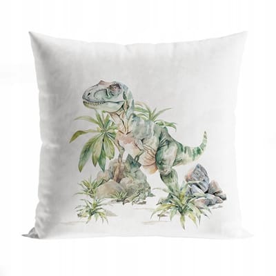 Dino Velours Kussensloop Kinderkamer 40x40 cm - Zacht & Veilig