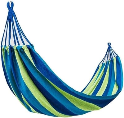 Draagbare hangmat - Reis schommelbed - Buiten ontspannen - Lichtgewicht canvas - 10 x 10 mm - One Color