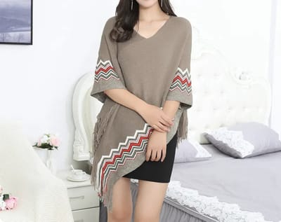 N3 Collecties Nieuwe Pashmina Trui Vrouwen Losse Mooie Verse Knitwear Poncho