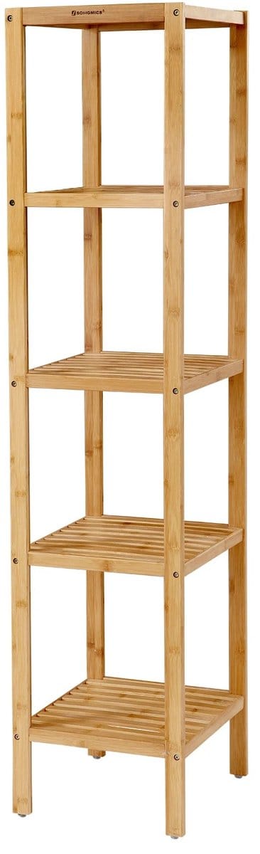 Badkamerkast - Bamboe - Kolomkast - Badkamer Kast - Badkamer Kastje - Kasten - Kastje - Badkamerkastje - Badkamer Kastje - Kast - Badkamer - Badkamerkast - Badkamer Accessoires - Badkamermeubel - Badkamermeubels